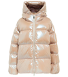 Moncler Women's Frasne Nylon Down Jacket In Beige