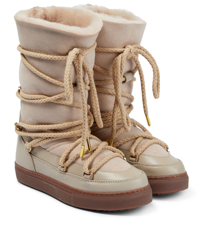 Inuikii Shearling-lined Snow Boots In Beige