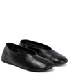 Khaite Marcy Crystal-embellished Satin Ballet Flats In Black