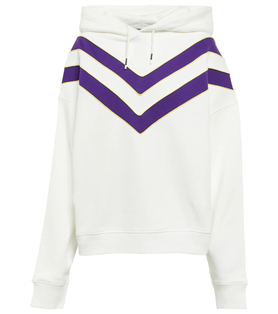 Tory Sport Tory Burch Heavy French Terry Chevron Hoodie In Snow White