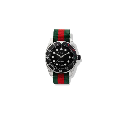 Gucci Stainless Steel Dive Watch In Silver