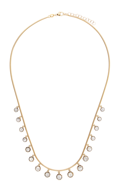 Jenna Blake Fringe 18k Blackened Gold Diamond Necklace