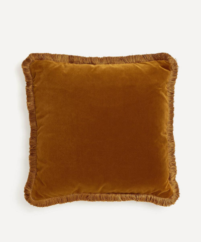 Soho Home Margeaux Mustard Square Cushion In Orange