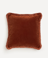 Soho Home Margeaux Rust Square Cushion In Red