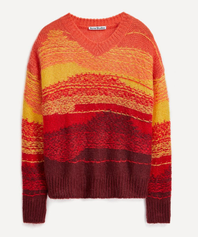 Acne Studios Ombré Knitted Sweater In Multi-colour