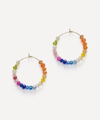 ANNI LU 18CT GOLD-PLATED GILI BEADED HOOP EARRINGS