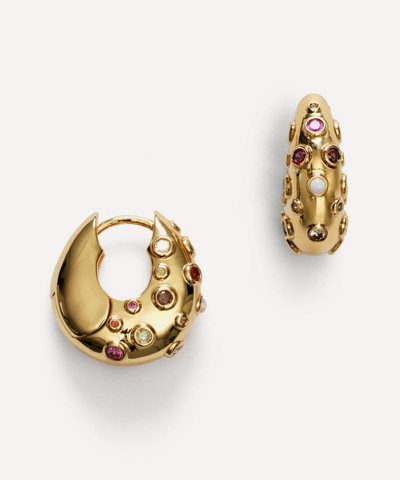 Anni Lu 18ct Gold-plated Crystal Bay Hoop Earrings