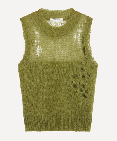 Paloma Wool Tranquilito Knitted Vest In Khaki