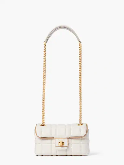 Kate Spade Evelyn Quilted Small Shoulder Crossbody In Ivory