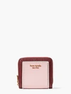 Kate Spade Morgan Colorblocked Small Compact Wallet In Dogwood Pink