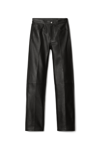 ALEXANDER WANG MID RISE STACKED PANT IN MOTO LEATHER
