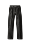 Alexander Wang Black Low-rise Five-pocket Lambskin Leather Pants In Black