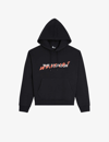 The Kooples Logo-print Cotton Hoody In Black