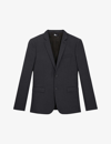The Kooples Single-breasted Slim-fit Wool Suit Jacket In Bla01