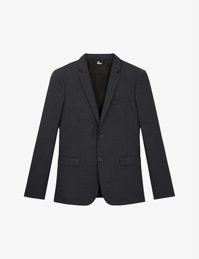 The Kooples Single-breasted Slim-fit Wool Suit Jacket In Black