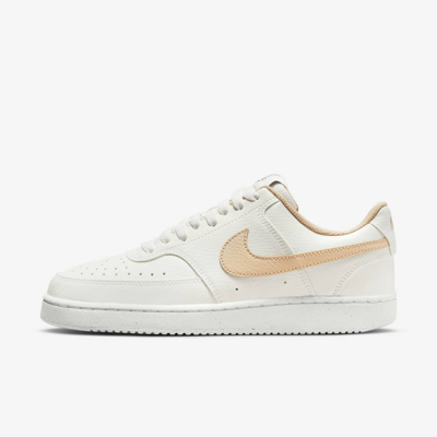 Nike Court Vision Low Next Nature Women's Shoes In Sail/white Onyx/black/vivid Green