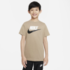 Nike Sportswear Big Kids' Cotton T-shirt In Khaki
