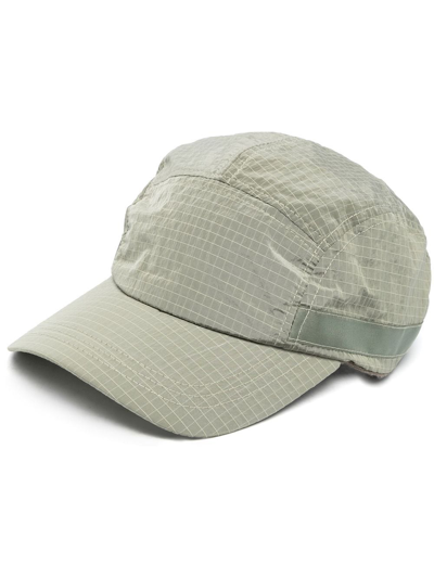 Orlebar Brown Panelled Cotton Cap In Parachute Green