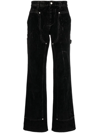 Stella Mccartney Black Mid-rise Straight-leg Jeans