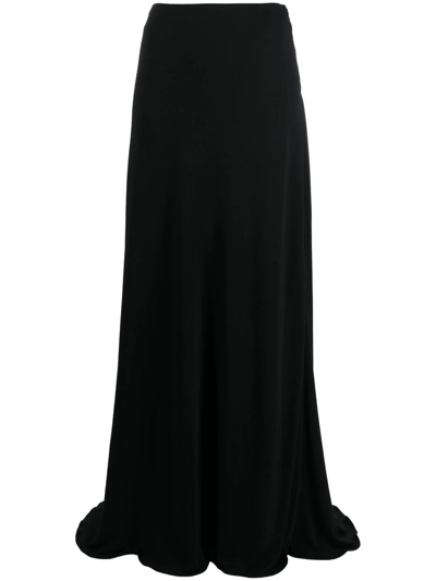 Maximilian Davis Black Full-length Draped Skirt