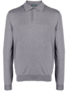 Zanone Virgin Wool Blend Polo Shirt In Grey