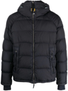 Parajumpers Padded Logo-patch Sleeve Jacket In Blau