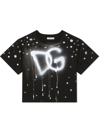Dolce & Gabbana Embellished Logo-print T-shirt In Black