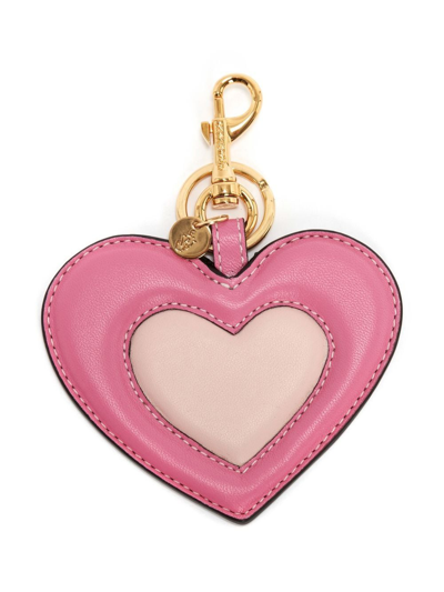 Jw Anderson X Run Hany - Heart Leather Coin Purse In Pink
