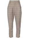 ISABEL MARANT CHECK-PRINT TAPERED TROUSERS