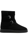 KENZO BUCKLE-DETAIL SUEDE BOOTS