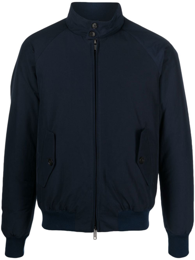 Baracuta Press-stud Collar Bomber Jacket In Blau