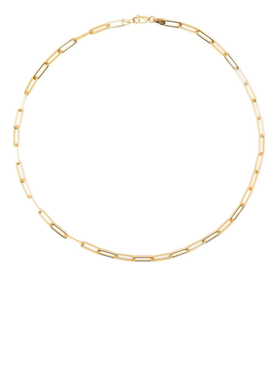 Hestia Elemental Rectangular Cable-chain Necklace In Gold