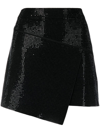 Andreädamo Glass-crystal-embellished Mini-skirt In Schwarz
