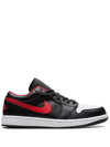 Jordan Air  1 Low Sneakers In 063 Black/fire Red-white