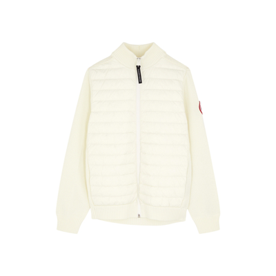 Canada Goose Kids Hybridge Quilted Shell And Wool Jacket In Ivory