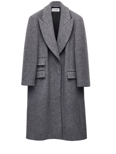 Loewe Grey Wool Coat