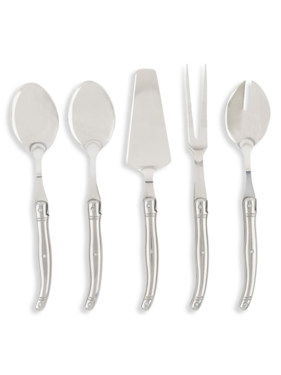 French Home Laguiole 5-piece Stainless Steel Hostess Set In Ivory