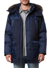 Andrew Marc Tripp Removable Faux Fur Hooded Parka In Ink