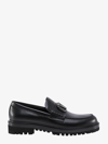 Valentino Garavani Black Loafers With Vlogo Detail And Platform In Leather Man In Black