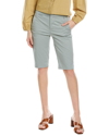 Vince Stretch Cotton Bermuda Shorts In Grey