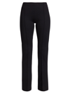 Rosetta Getty Stovepipe Scuba Double-knit Straight Pants In Black