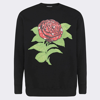 Undercover Rose Cotton Graphic Sweatshirt In Black