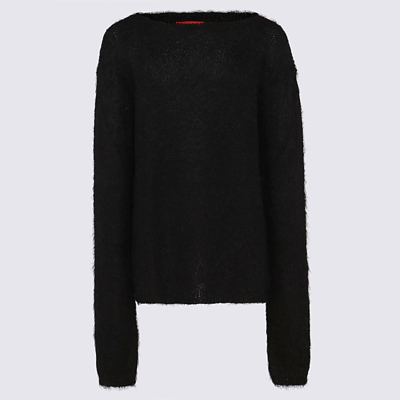 424 Mohair Blend Oversize Knit Sweater In Black