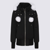 Moose Knuckles Black And White Debbie Down Jacket In Black