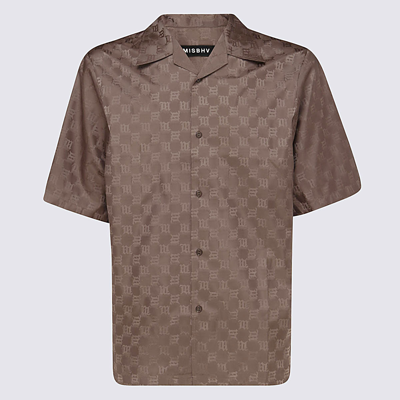 Misbhv Monogram-print Short-sleeve Shirt In Black