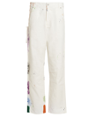 Darkpark Patchwork Splatter Denim Trousers In Multicolor