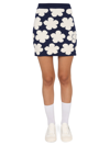 Kenzo Floral Mini Skirt In Blu