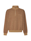 Jacquemus La Maille Berger Embroidered Logo Half Zip Merino Wool Blend Sweater In Beige