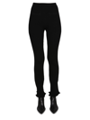 Rabanne Flare Leggings With Elastic Waistband In Nero