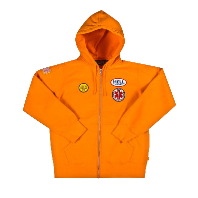 Pre-owned Supreme Hysteric Glamour Patches Zip Up Sweatshirt 'light Orange'